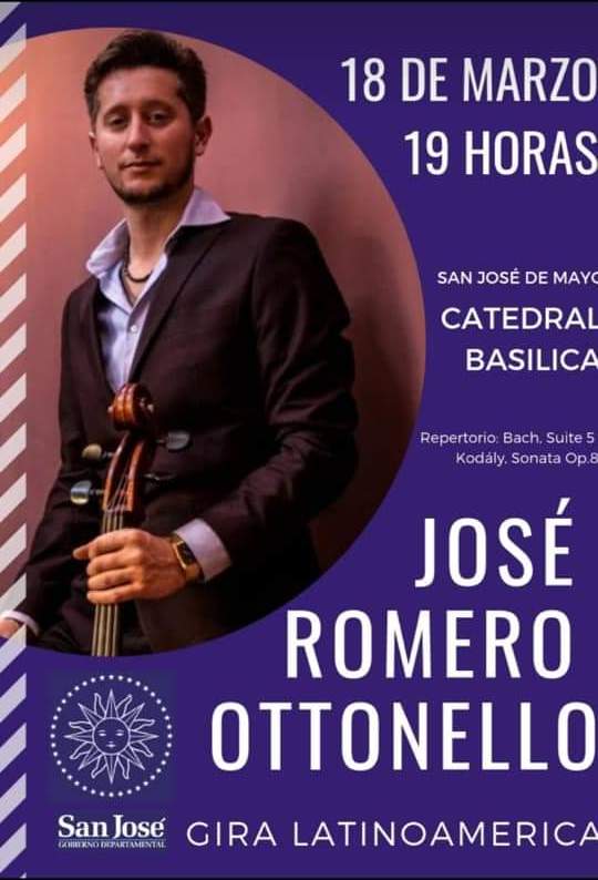 Afiche Concierto de cello de José Romero Ottonello