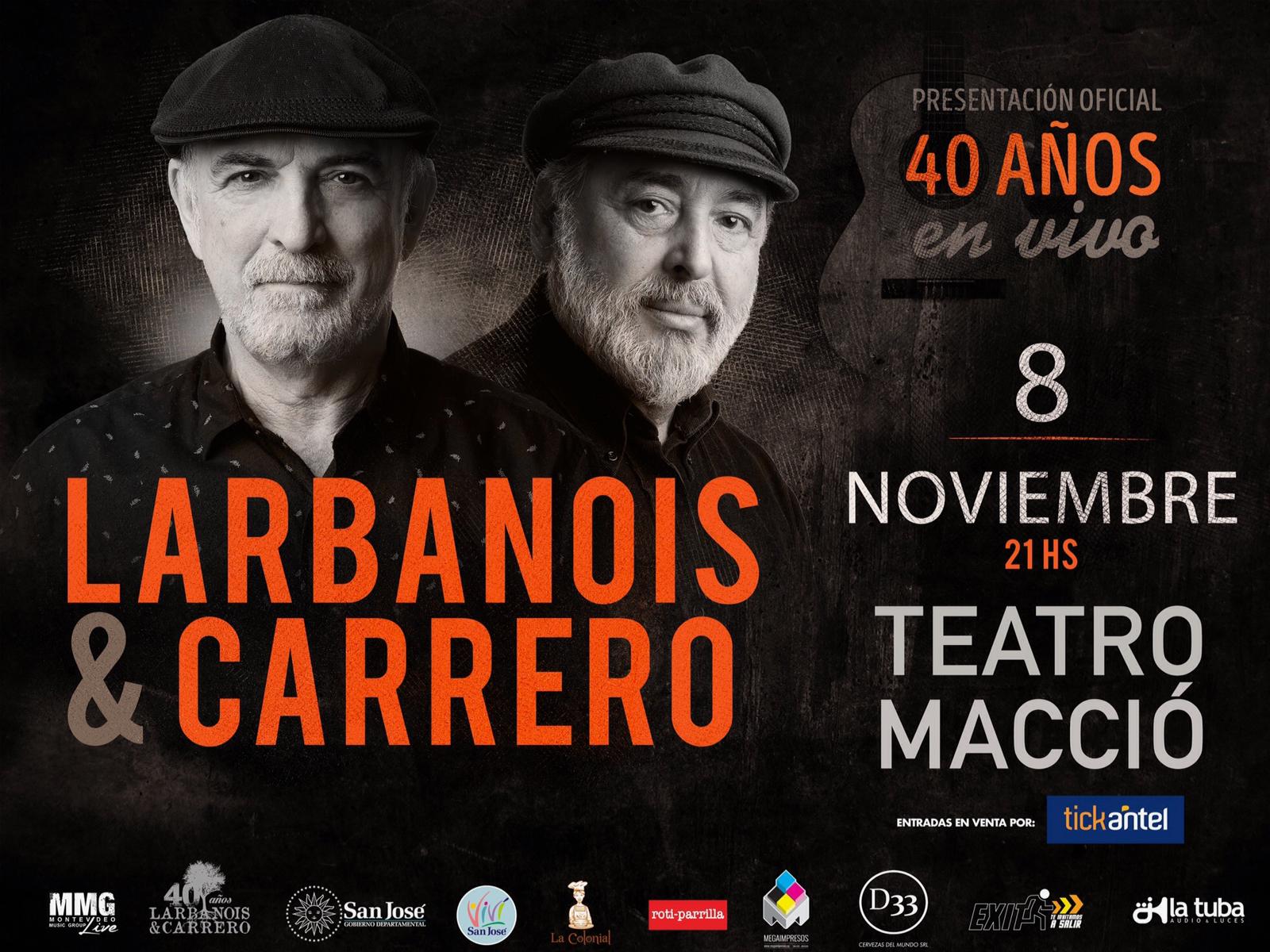 Viernes 8 de noviembre Larbanois & Carrero en el Macció