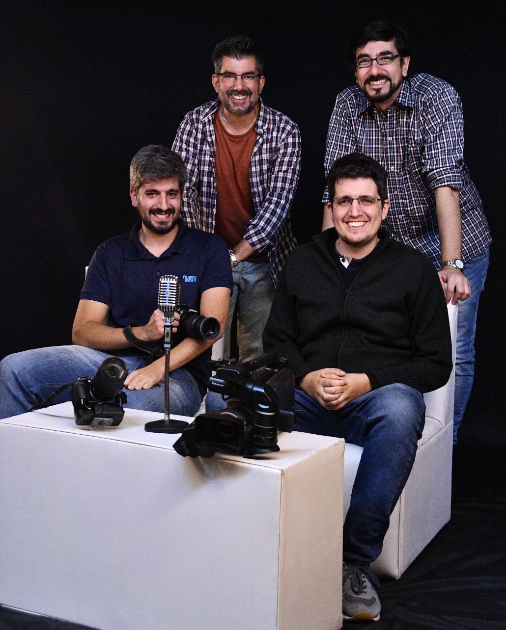 De pie- Rodrigo Betarte y Diego Maga.Sentados- Mariano Betarte y Román Betarte